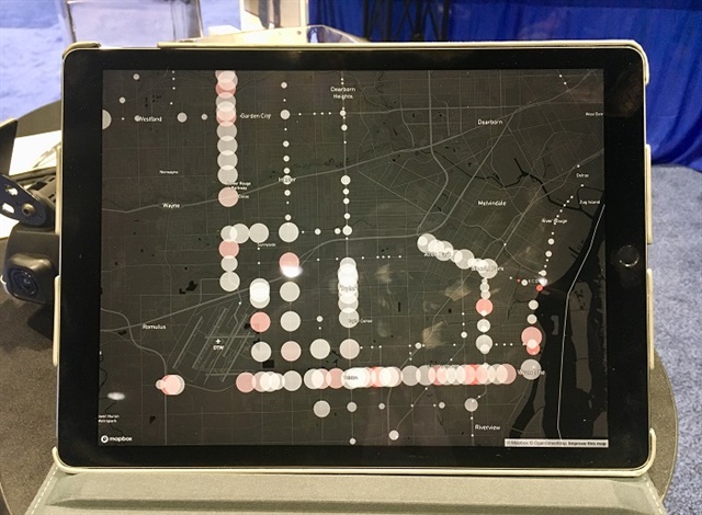 <p><strong>RiskMap shows degree of risk for traffic lights or speed on a given road. The larger the circle, the greater the volume of risk. The redder the circle, the more severe the risks.</strong> <em>Photo: David Cullen</em></p>